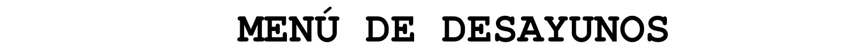 Desayunos