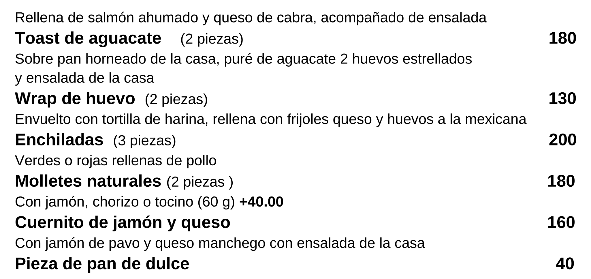 Desayunos